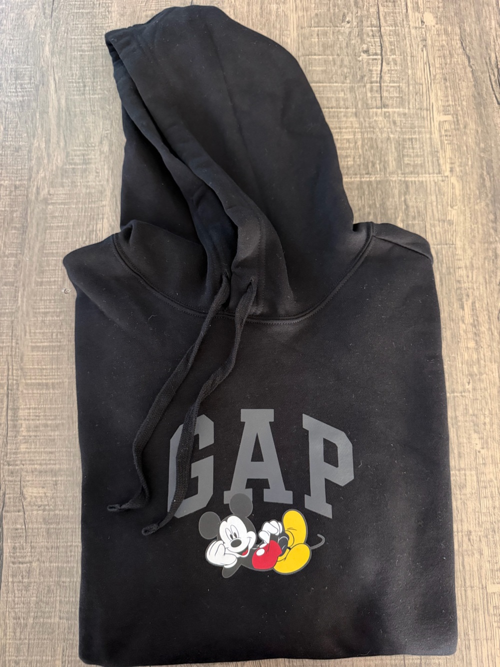 GAP Black Hoodie with Mickey Mouse Graphic